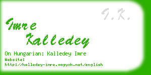 imre kalledey business card